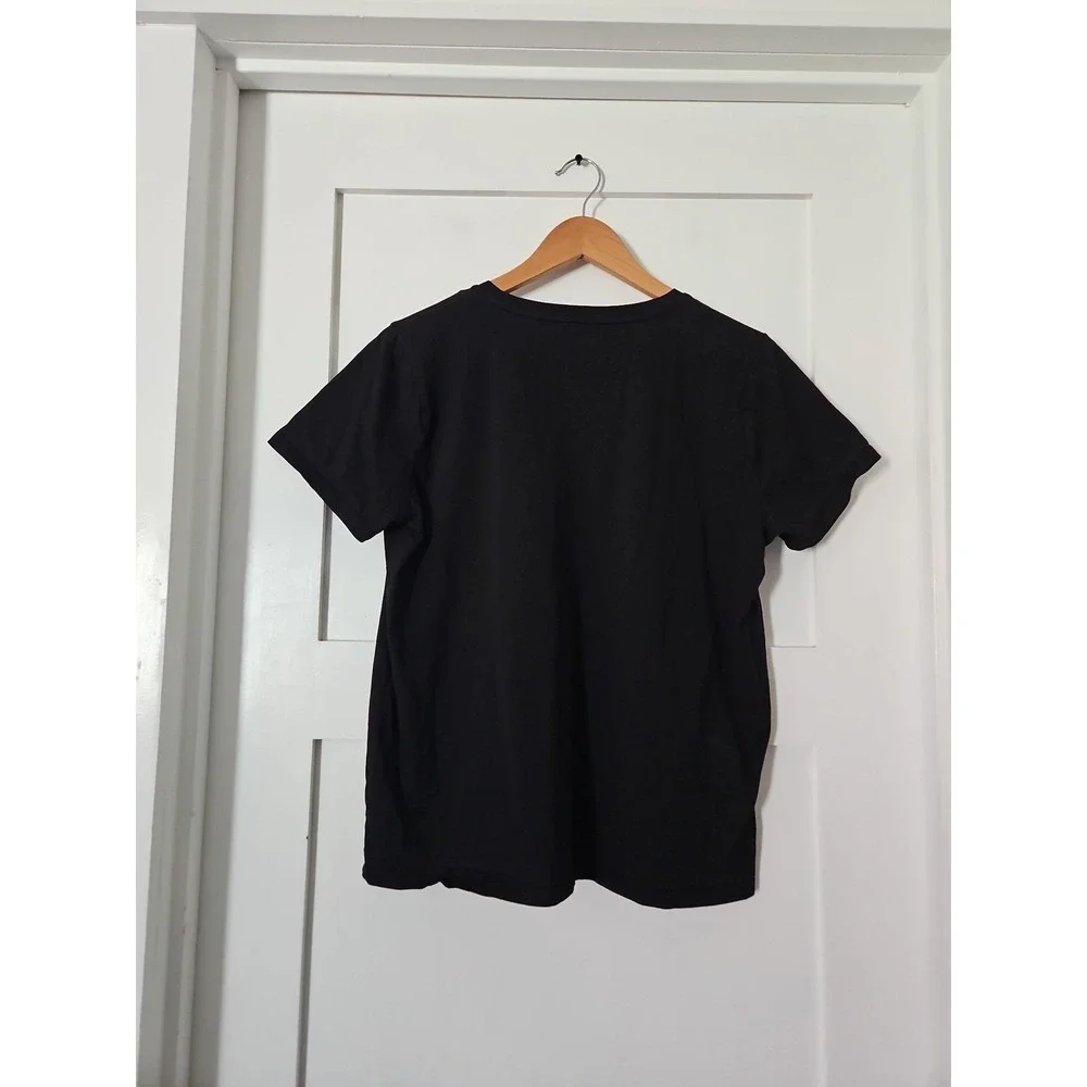 Michael Kors Women's Black Graphic T-Shirt Size XL 100% Organic Cotton
